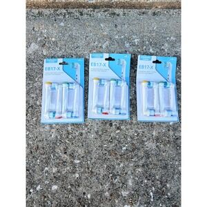 12 Pack EB17-X Replacement Toothbrush Heads for Leading Electric Brands 3x4 Pack